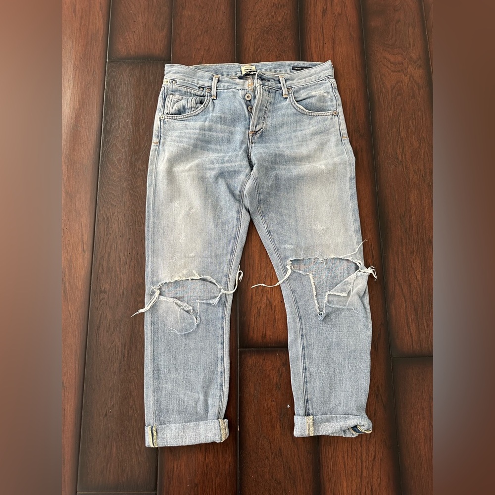 Citizens of Humanity, Emerson Slim boyfriend, size 24. Distressed.